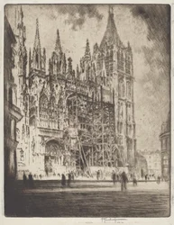 La façade ouest, cathédrale de Rouen