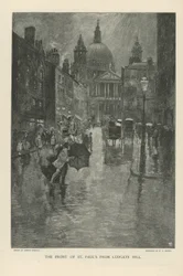 La façade de la Cathédrale Saint-Paul depuis Ludgate Hill