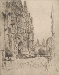 Tours du palais épiscopal, Beauvais, 1907