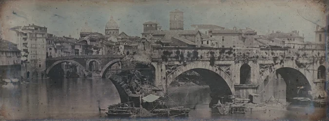 Ponte Rotto Pons Aemilius, Rome, 1842