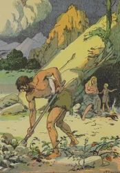 Adam, labourant la terre, après l