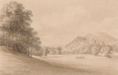 Château de Dunster, Somerset : Vue du château au loin