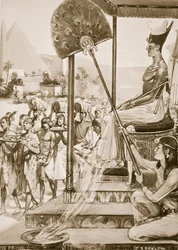 Apporter un tribut à Ramsès II (XIXe dynastie) (illustration de 