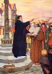Jean Wyclif prêchant