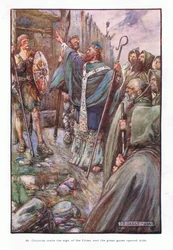 Saint Columba fit le signe de la croix, et les grandes portes s