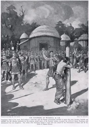 La flagellation de Boadicée, illustration tirée de « Hutchinson