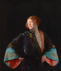 Le Manteau Mandarin Bleu (Le Kimono Bleu)