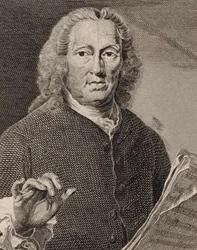 Portrait du chanteur et compositeur Richard Leveridge 1670-1758