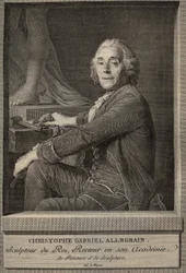 Portrait de Christophe-Gabriel Allegrain (1710-1795) sculpteur français - gravure d