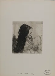 Sans titre - Vieille femme lisant