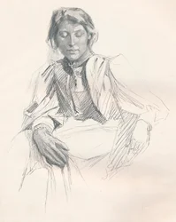 Étude au crayon de plomb, vers 1897