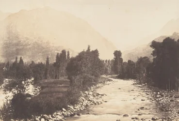 Vallée de Lur prise du chemin de Sasie à St-Sauveur, 1850