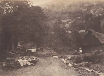 Village de Montaubant pris de Luchon (1853)