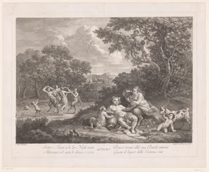 Paysage avec Bacchus et satyres dansants et ménades (Automne)