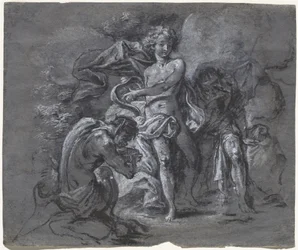 Le concours entre Apollon et Pan devant le roi Midas