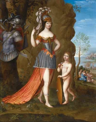 Français :  Portrait de femme en Minerve Portrait d