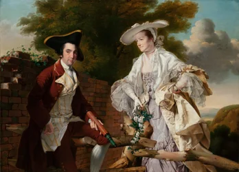 Portrait de Peter Perez Burdett et de sa Première Épouse Hannah
