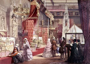 Grande Exposition : Cour Médiévale, conçue par Pugin, 1851