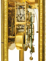 Régulateur de cheminée Louis XVI à remontage mensuel pour le temps moyen et solaire