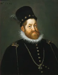 Empereur Rodolphe II (peinture sur cuivre)