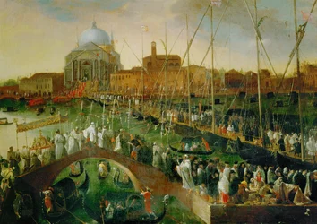 La procession le jour de la Rédemption (huile sur toile)