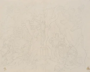 Scène de la légende de Saint Christophe