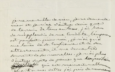 Lettre autographe à Eugène de Beauharnais, Paris, 2 janvier 1809 (plume et encre sur papier)