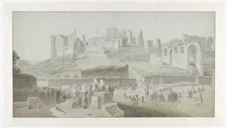 Une procession au pied de la colline du Palatin à Rome