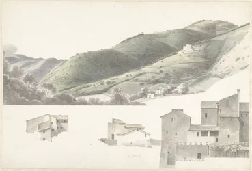 Paysage et quelques maisons près de Tivoli