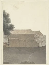 Partie de la voûte du Temple de Minerva Medica à Rome (détail)