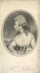 Mme Robinson. Mary Robinson, née Darby, connue sous le nom de Perdita (1758-1800). Actrice, poétesse et romancière anglaise. Première maîtresse publique du roi George IV alors qu
