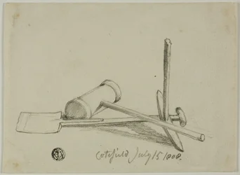 Maillet, pioche et pelle