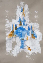 Avion de chasse abstrait