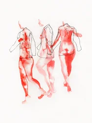 Figures rouges abstraites