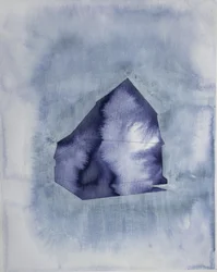 Maison aux tons aquarelle bleus