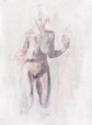 Une silhouette nue éthérée