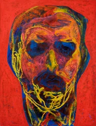 Un visage aux couleurs vives