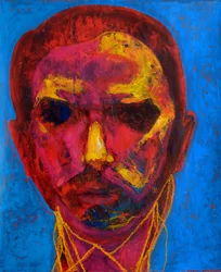 Portrait aux couleurs vives