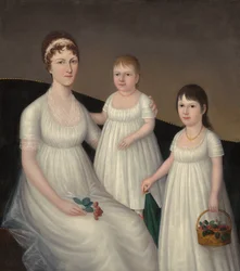 Grace Allison McCurdy Mme Hugh McCurdy et ses filles, Mary Jane et Letitia Grace, vers 1806