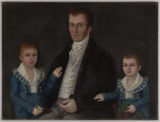 John Jacob Anderson et fils, John et Edward, vers 1812-15 (huile sur toile)