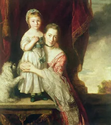 Georgiana, comtesse Spencer avec Lady Georgiana Spencer, 1759-61