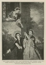 Lady Sarah Lennox, Lady Susan Strangways et Charles James Fox jeunes, à Holland House