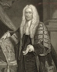 Portrait de Henry Fox, 1er Baron Holland (1705-74), gravé par Henry Robinson
