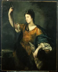 Portrait de Lady Anne Dawson, trois-quarts longueur, en Diane, 1753-54