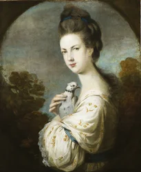 Portrait de Miss Juliet Langton debout, mi-longueur, 1764