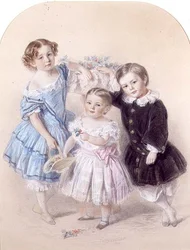 Portrait de trois jeunes enfants