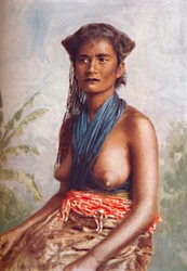 Une femme des Fidji en tenue traditionnelle, 1902
