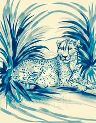 Guépard de la jungle bleue