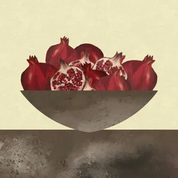 Nature morte aux grenades rouges