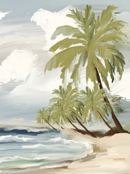 Palmiers de plage tropicale